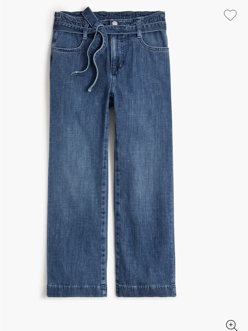 J.Crew High-Rise Paperbag Waist Wide-Leg Jeans Blue Size 30